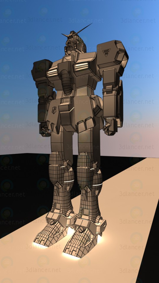 El carácter de Gundam 3D modelo Compro - render El carácter de Gundam 3D modelo Compro - render