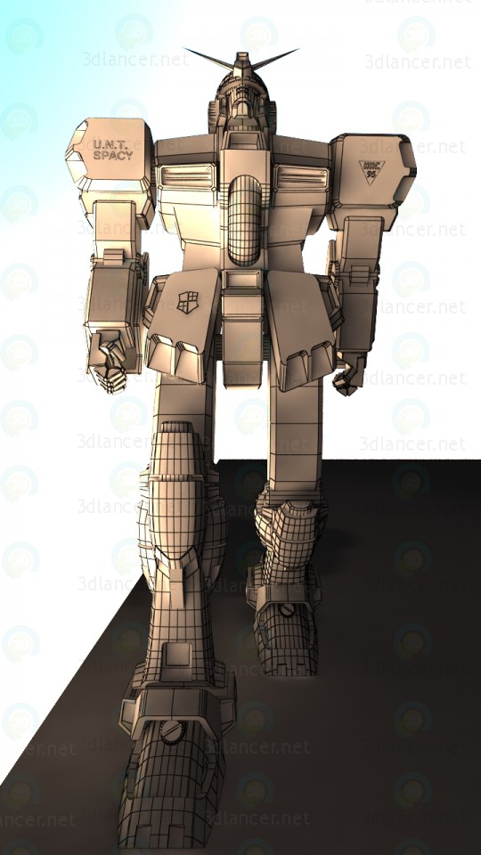 El carácter de Gundam 3D modelo Compro - render El carácter de Gundam 3D modelo Compro - render