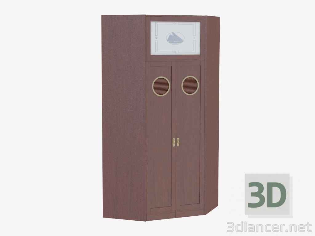 3d model Wide angle wardrobe - preview