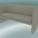 modello 3D Mocassino doppio divano (SC25, H 75cm, 150x65cm, Velvet 14 Pearl) - anteprima