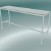 3d model Rectangular table Base High 50x190x95 (White, Plywood, White) - preview