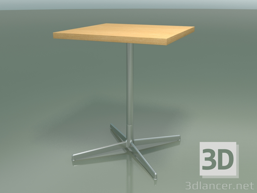 modello 3D Tavolo quadrato 5564 (H 74 - 60x60 cm, Rovere naturale, LU1) - anteprima