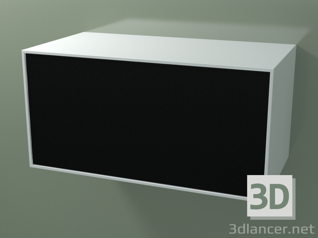 modèle 3D Tiroir (8AUDCB03, Blanc Glacier C01, HPL P06, L 96, P 50, H 48 cm) - preview
