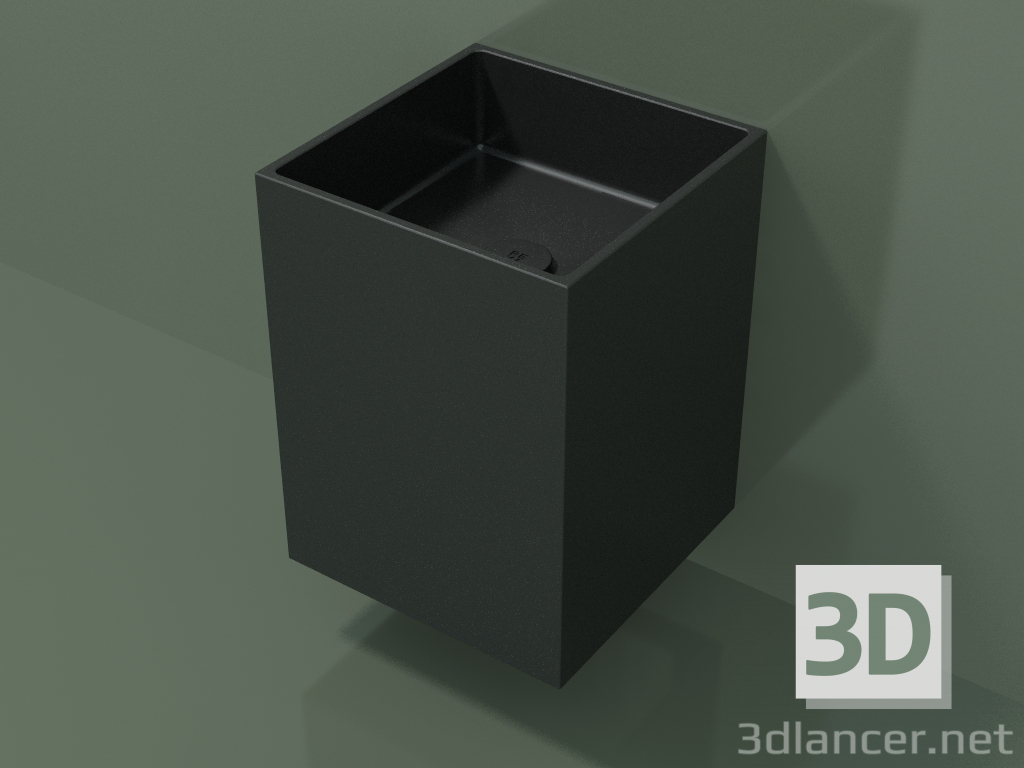 3d model Wall-mounted washbasin (02UN13101, Deep Nocturne C38, L 36, P 36, H 48 cm) - preview