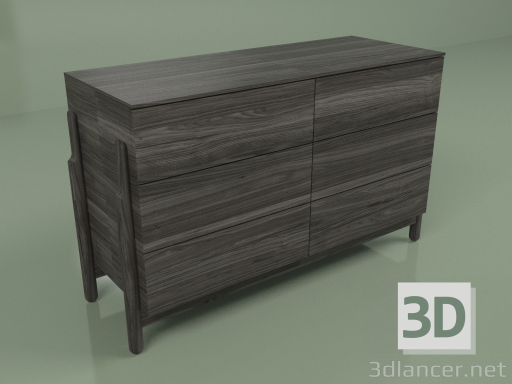 3d model Chest of drawers Ash Big - preview