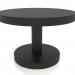 3 डी मॉडल कॉफी टेबल जेटी 022 (डी = 600x400, लकड़ी का काला) - पूर्वावलोकन
