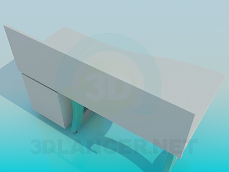 3d model Office table - preview 3d model Office table - preview