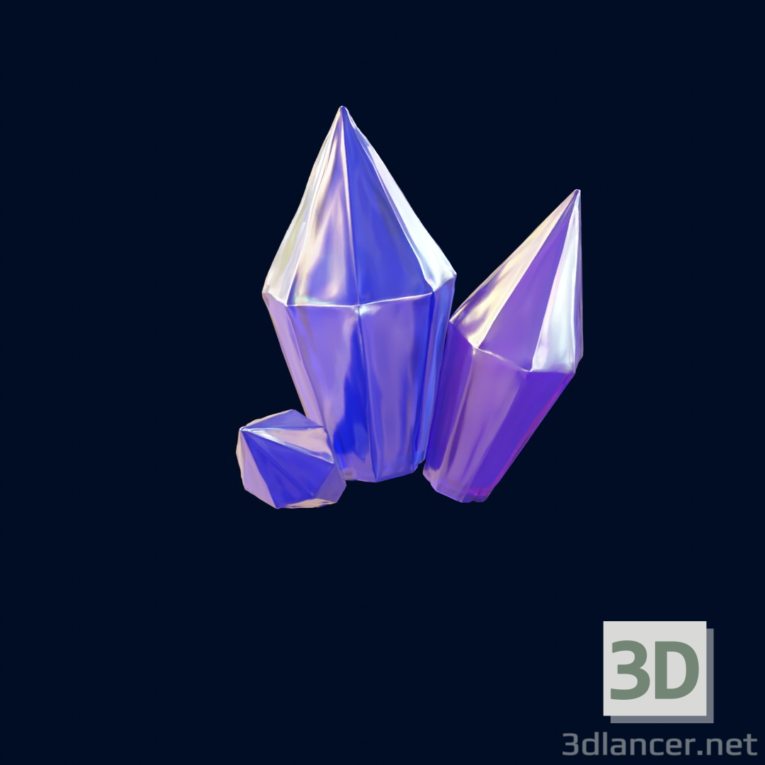 modello 3D Cristalli - anteprima