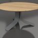 3d model Coffee table Ø80 (Anthracite, Iroko wood) - preview