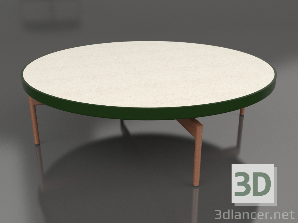 modèle 3D Table basse ronde Ø120 (Vert bouteille, DEKTON Danae) - preview