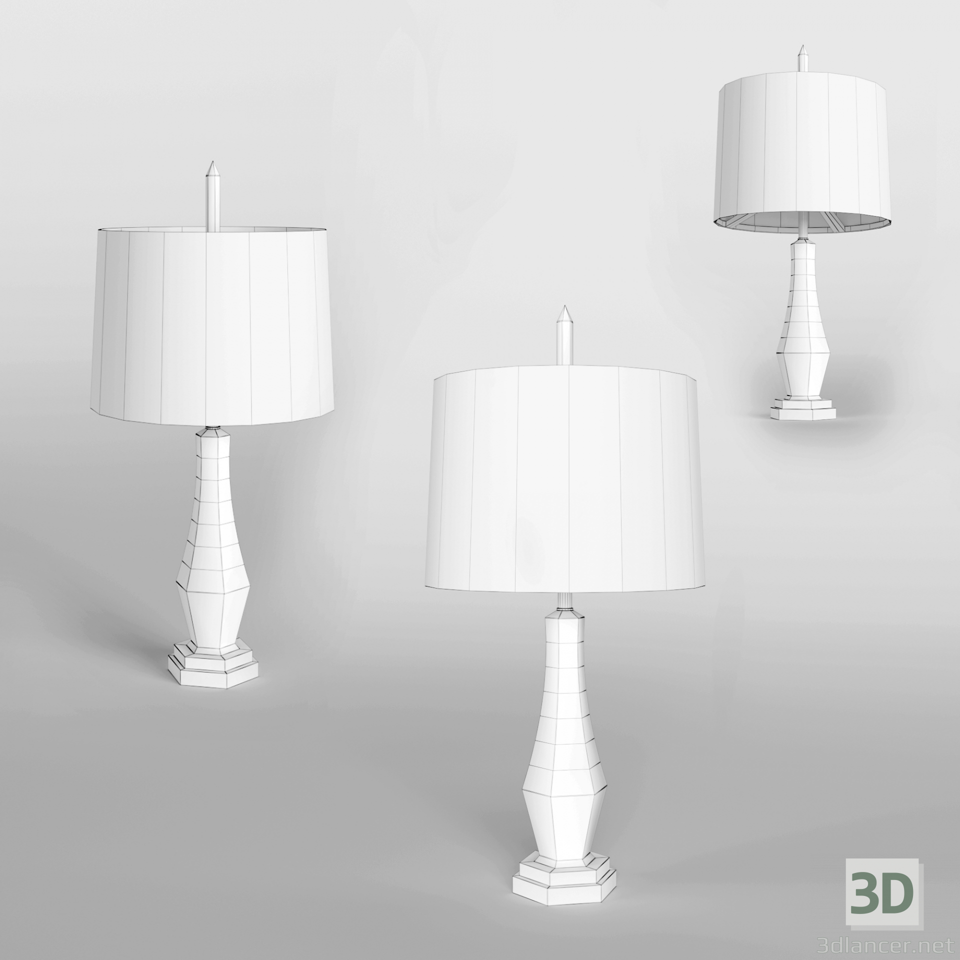 3d model Faceted Crystal Table Lamp 47300