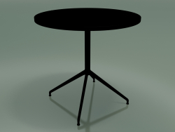 Стол круглый 5711, 5728 (H 74 - Ø79 cm, разложенный, Black, V39)
