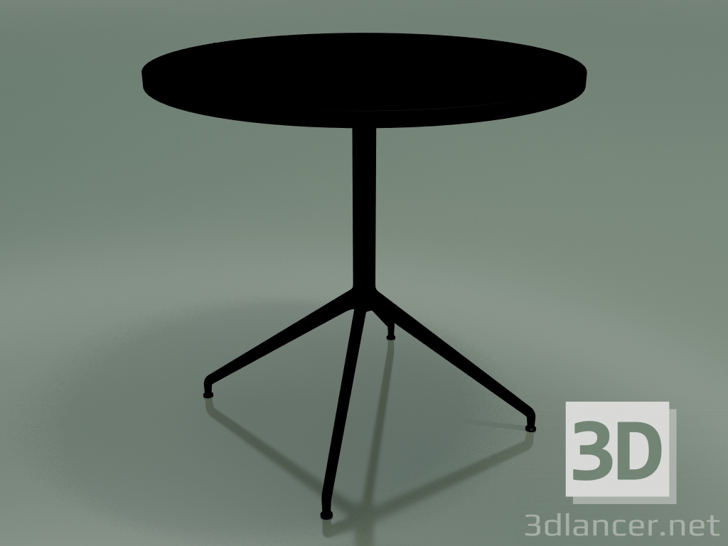 modèle 3D Table ronde 5711, 5728 (H 74 - Ø79 cm, dépliée, Noir, V39) - preview