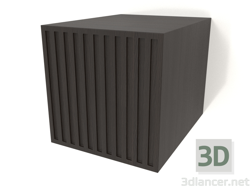 3d model Hanging shelf ST 06 (corrugated door, 250x315x250, wood brown dark) - preview