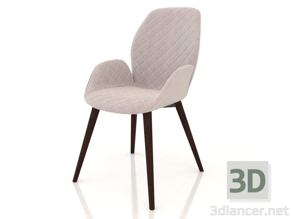 3D modeli Sandalye Bern (bej-ceviz) - önizleme