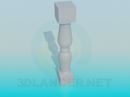 3d модель Гіпсова частина перила – превью 3d модель Гіпсова частина перила – превью