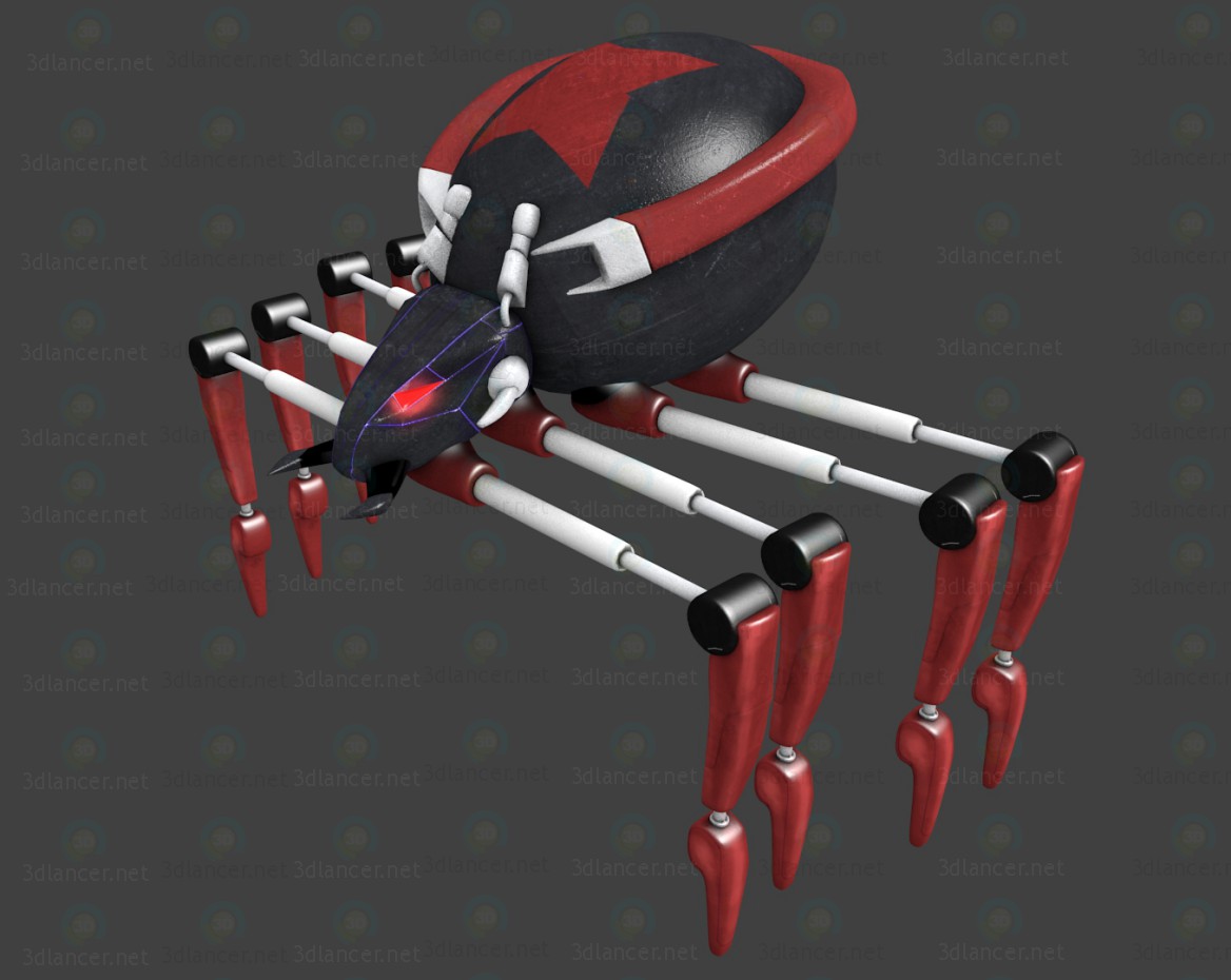 modelo 3D araña Robot - escuchar modelo 3D araña Robot - escuchar
