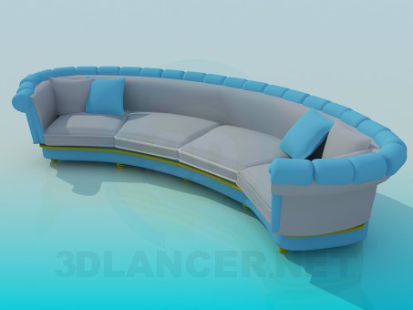 modelo 3D Sofá semicircular - escuchar modelo 3D Sofá semicircular - escuchar