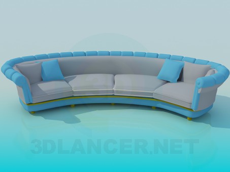 modelo 3D Sofá semicircular - escuchar modelo 3D Sofá semicircular - escuchar