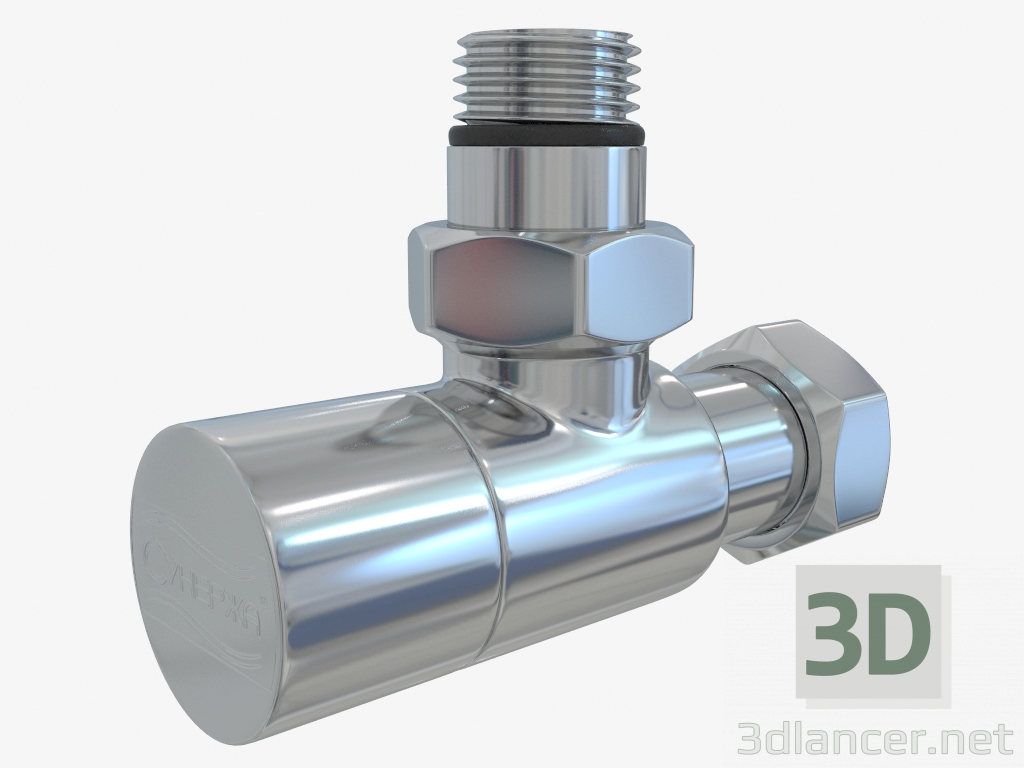 3d model Angle valve (hex) G 1/2 "HP x G 3/4" NG - preview