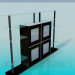 3D Modell Regale im Wohnzimmer - Vorschau