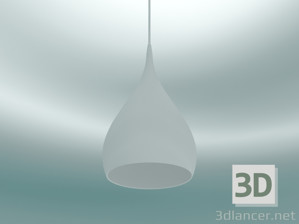 modello 3D Lampada a sospensione rotante (BH1, Ø25cm, H 45cm, Bianco) - anteprima