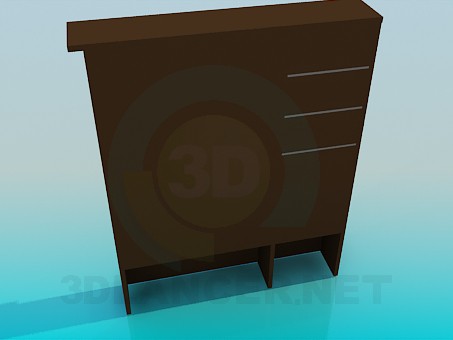 modelo 3D Espejo con pedestal y racks - escuchar modelo 3D Espejo con pedestal y racks - escuchar