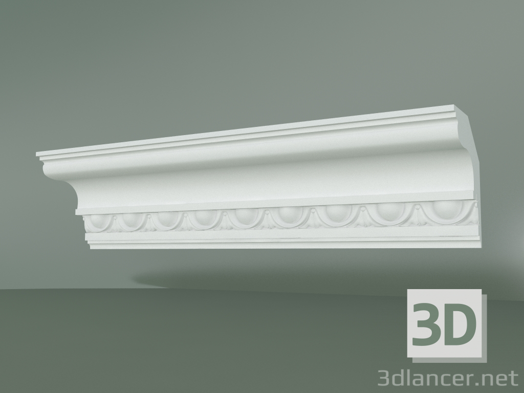 3d model Plaster cornice with ornament KV521 - preview