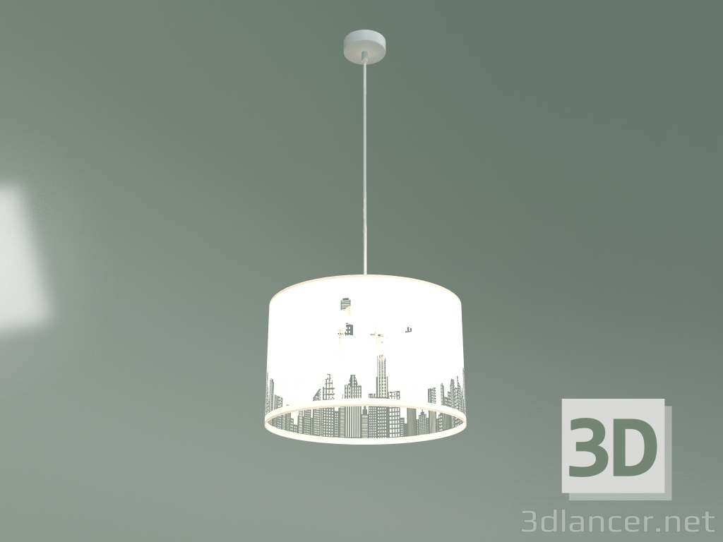 3d model Pendant lamp 50066-3 (white) - preview
