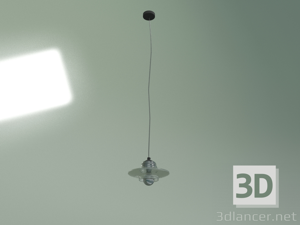 3d model Lámpara suspensión Cristal Prensado Lente 23X23 - vista previa