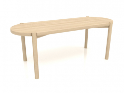 Coffee table JT 053 (straight end) (1200x466x454, wood white)