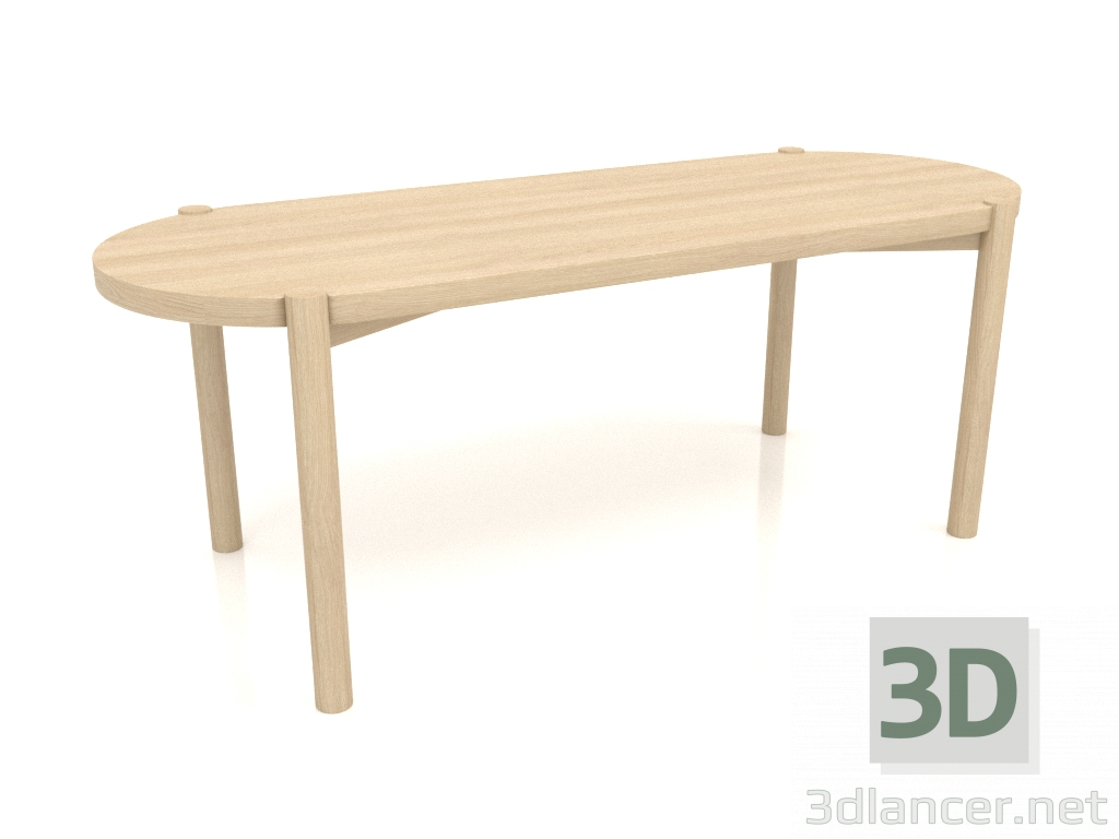 modello 3D Tavolino JT 053 (estremità dritta) (1200x466x454, legno bianco) - anteprima