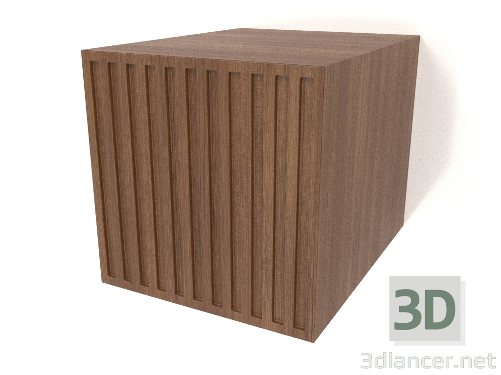 modèle 3D Étagère suspendue ST 06 (porte ondulée, 250x315x250, bois brun clair) - preview