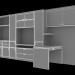 3d model Pared de sala 5500 x 490 x 2520 (h) - vista previa