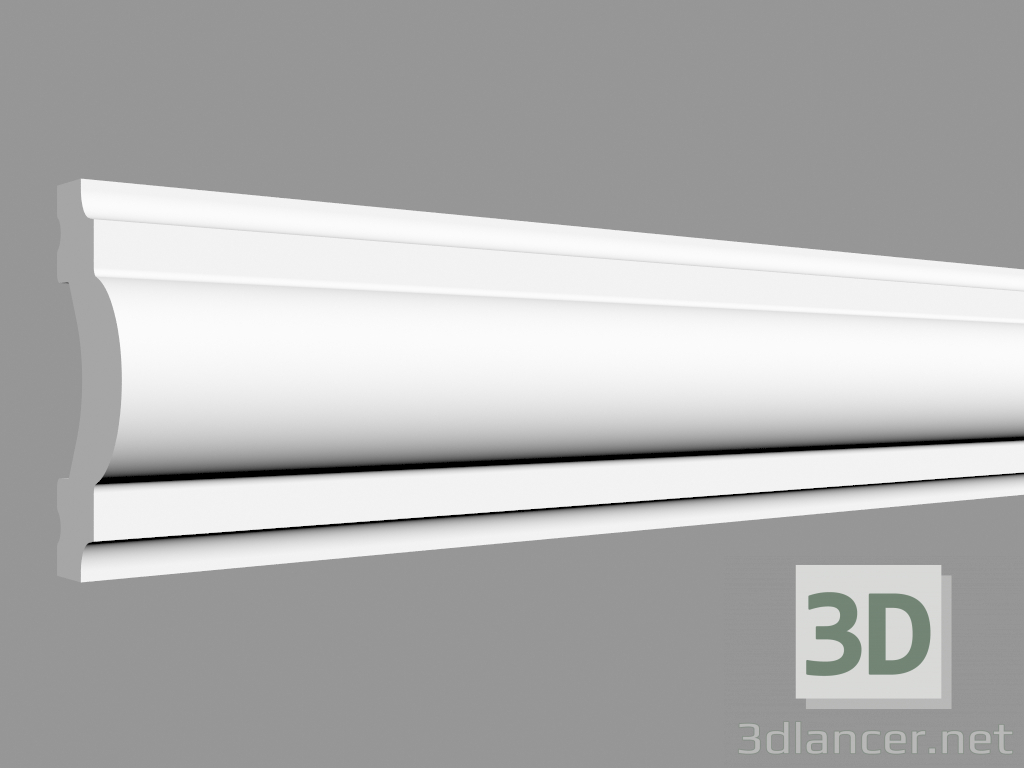 3D Modell Formteil PX120 (40 x 4 x 1,9 cm) - Vorschau
