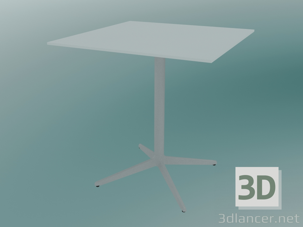 3D modeli Tablo MISTER X (9510-01 (70x70cm), H 73cm, beyaz, beyaz) - önizleme