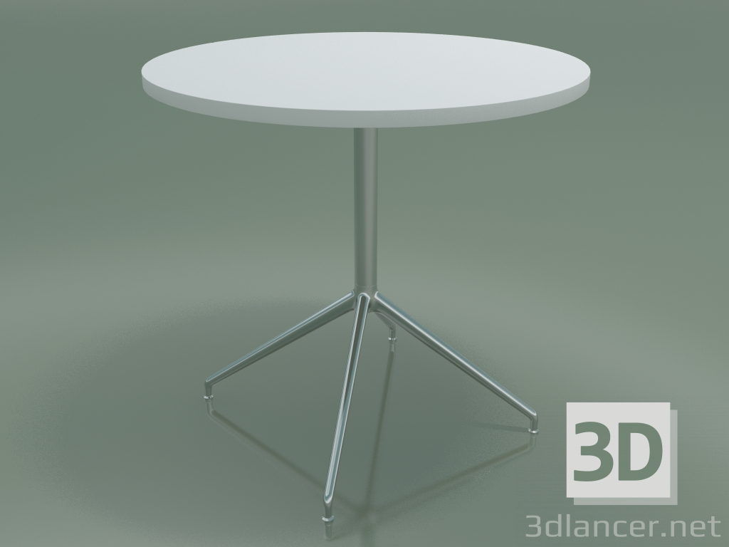3D Modell Runder Tisch 5711, 5728 (H 74 - Ø79 cm, ausgebreitet, Weiß, LU1) - Vorschau