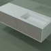 modèle 3D Lavabo avec tiroirs (06UC824D1, Clay C37, L 144, P 50, H 36 cm) - preview