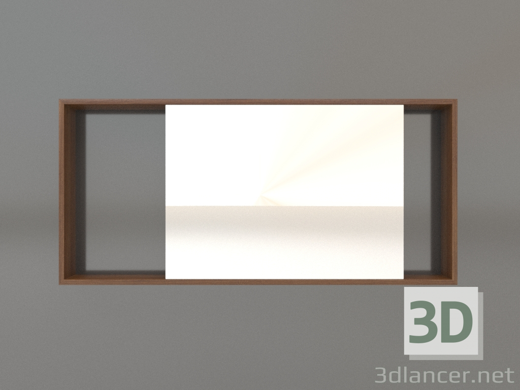 modèle 3D Miroir ZL 08 (750x350, bois brun clair) - preview