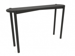 Konsol masası (yuvarlak uçlu) (1215x280x754, ahşap siyahı)