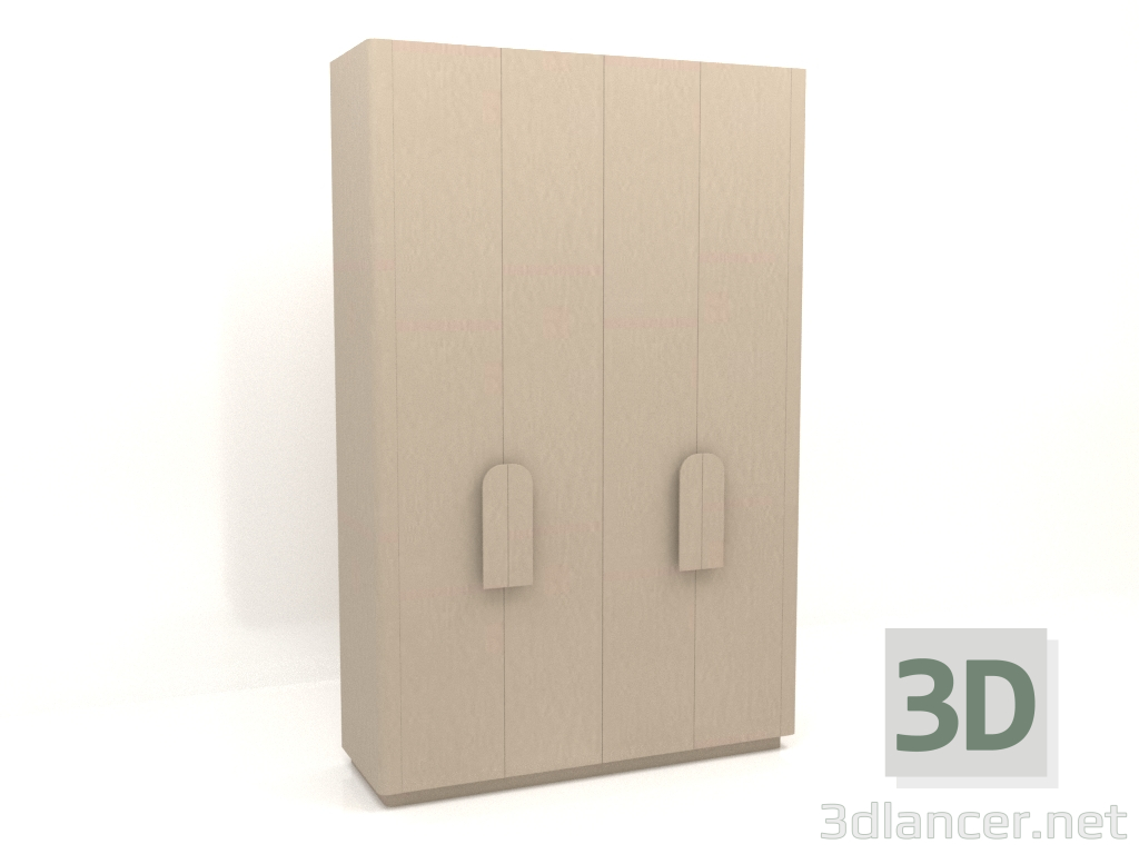 3D Modell Kleiderschrank MW 04 Lack (Option 2, 1830x650x2850, beige) - Vorschau