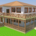 3d model casa de dos plantas - vista previa
