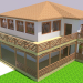 3d модель двухэтажный дом – превью