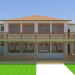 modello 3D casa a due piani - anteprima