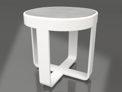 गोल कॉफ़ी टेबल Ø42 (डेकटन क्रेटा, सफ़ेद)