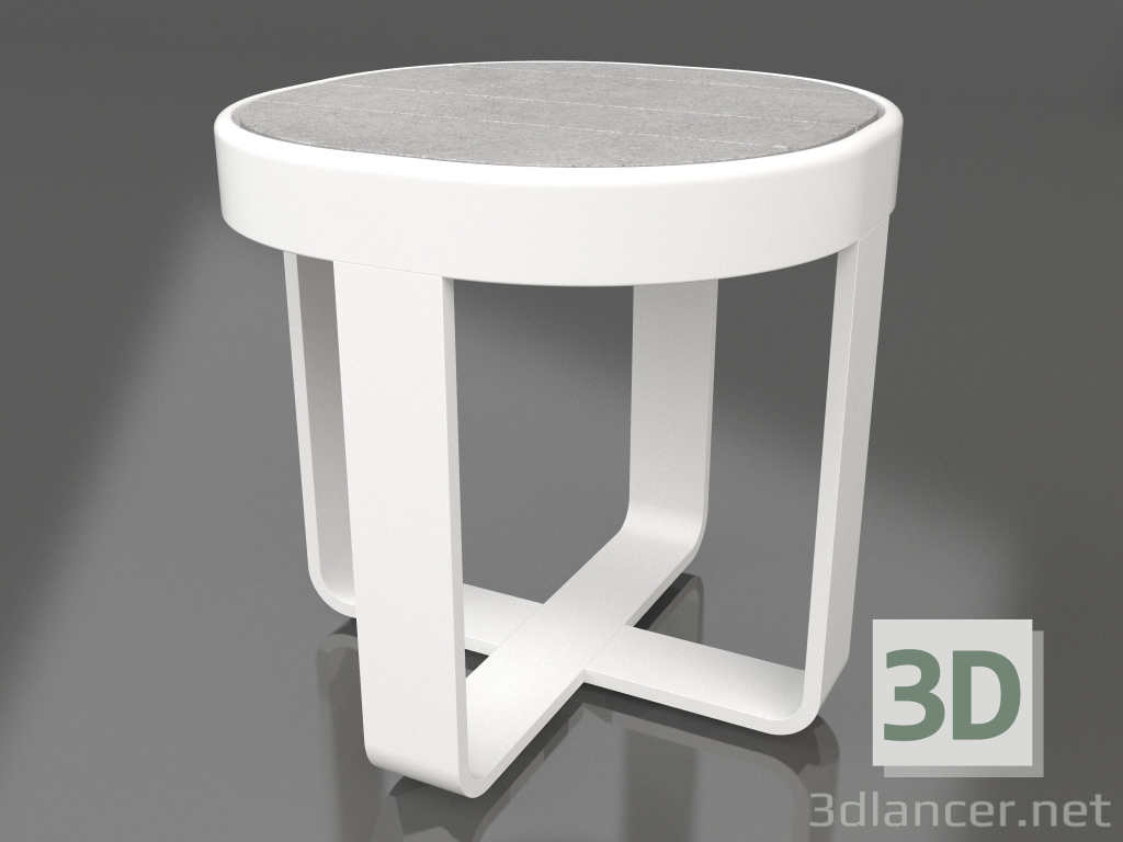 3D Modell Runder Couchtisch Ø42 (DEKTON Kreta, Weiß) - Vorschau