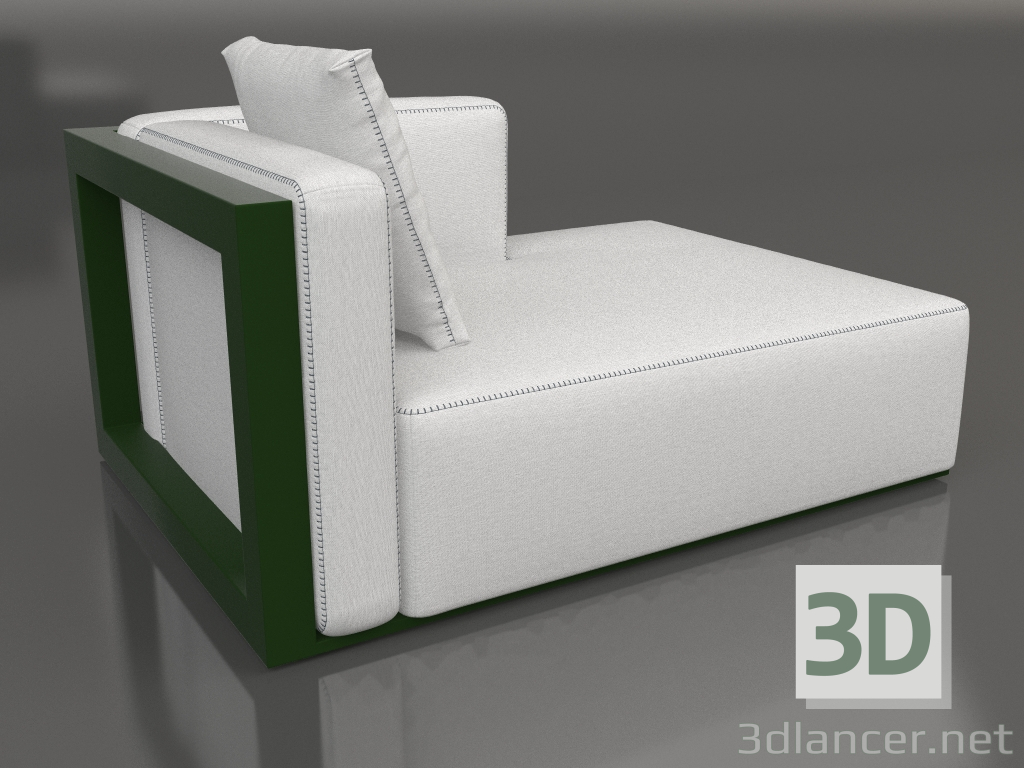 3D Modell Sofamodul, Abschnitt 2 rechts (Flaschengrün) - Vorschau