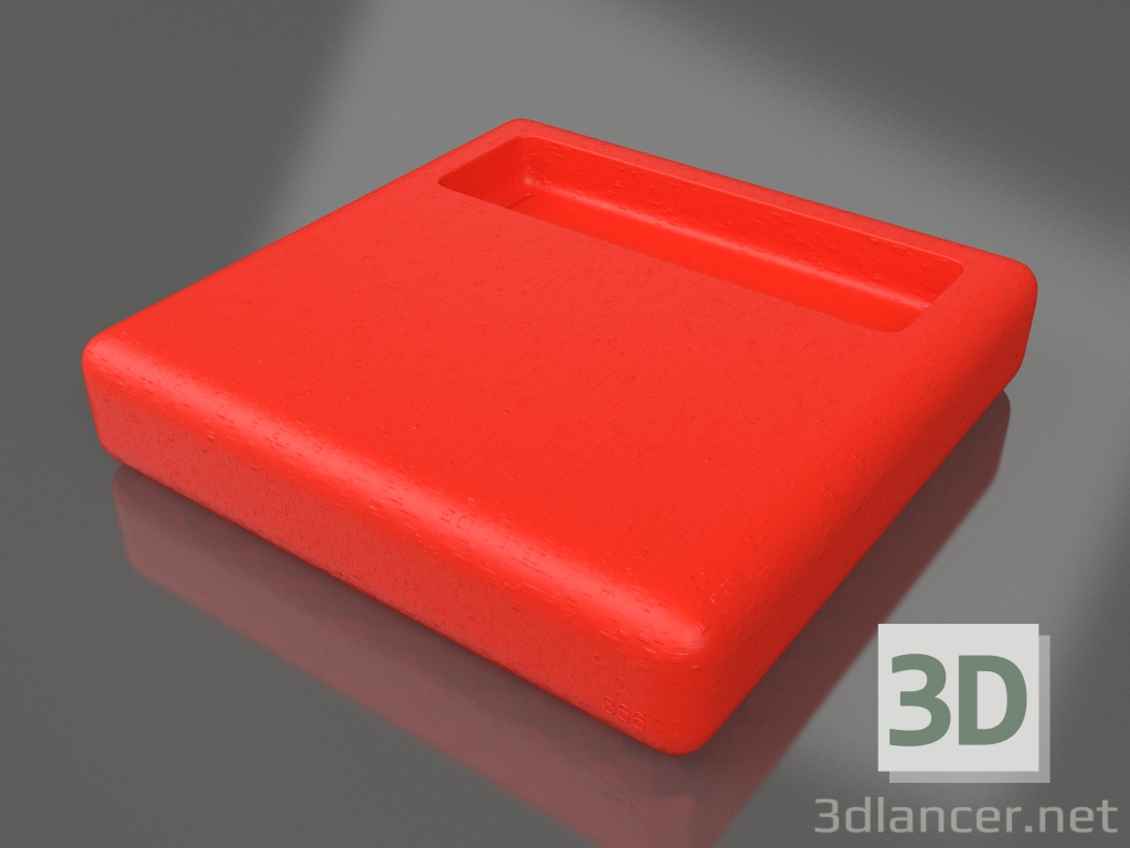 3D modeli Yan sehpa (Kırmızı) - önizleme
