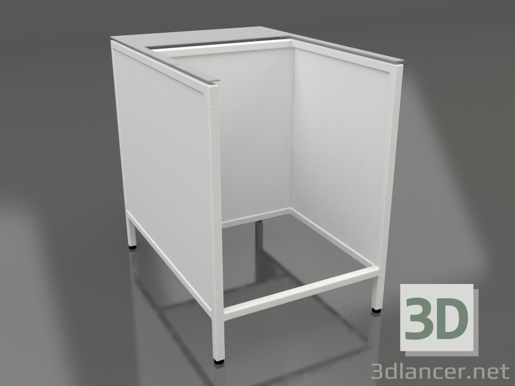 modèle 3D Island V1 (avec palier) sur 120 frame 1 (gris) - preview