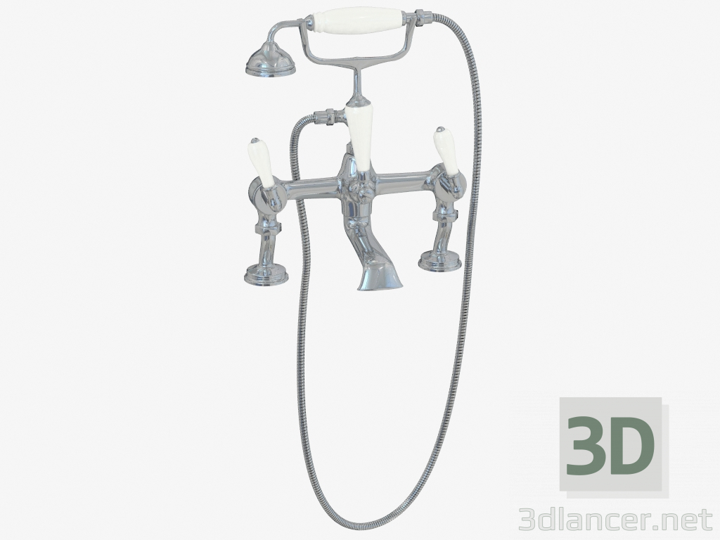 3 डी मॉडल एक स्नान डैंडी पर बढ़ते के साथ मिक्सर - पूर्वावलोकन